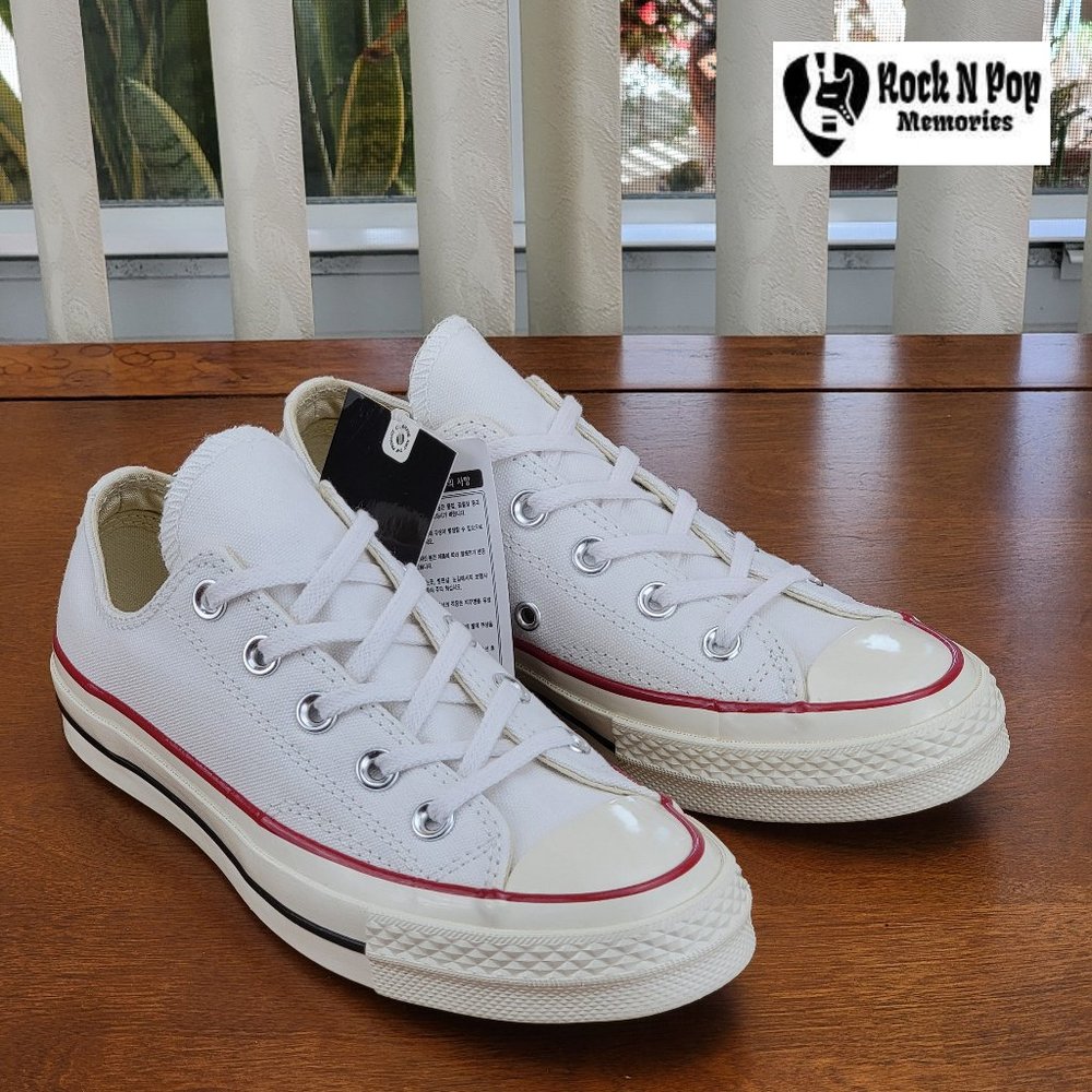 Converse Womens Chuck 70 Ox Canvas 149448C Size 5 White/Red/Black/Egret